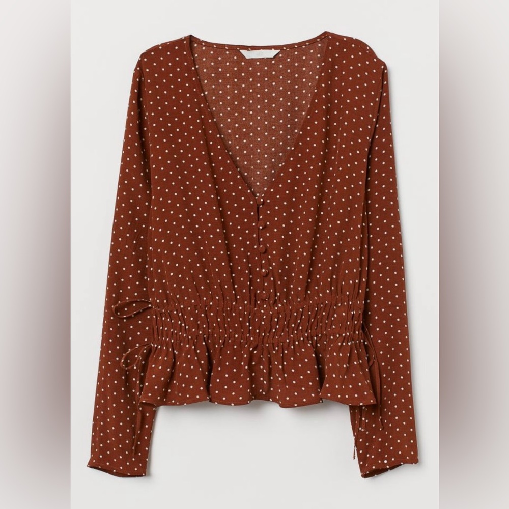 H&M polka dot blouse 2
